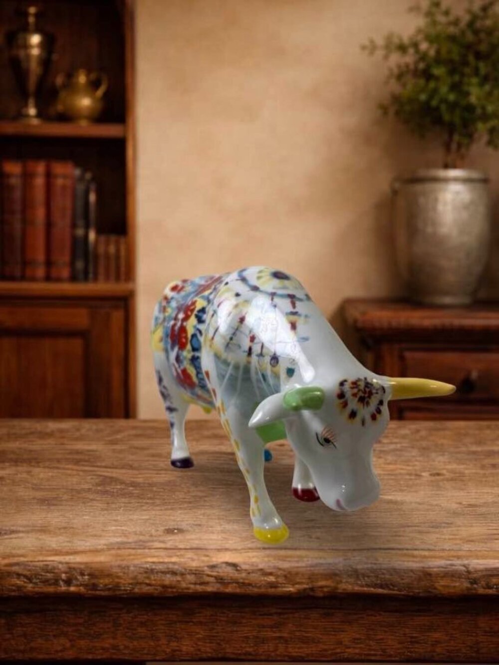 CowParade Udderly Groovy Lady Belle Bennett #9170 Tie Dye Cow 2000 Westland - Picture 3 of 8